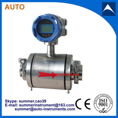 China China cheap Clamp Type/Sanitary electromagnetic  Flow meter used for drinking water and milk supplier