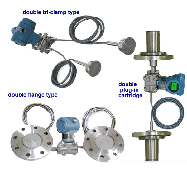 Remote seal diaphragm type pressure level transmitter with capillary