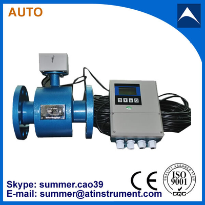 China PTFE Liner electromagnetic flow meter with remote control 4-20mA output supplier