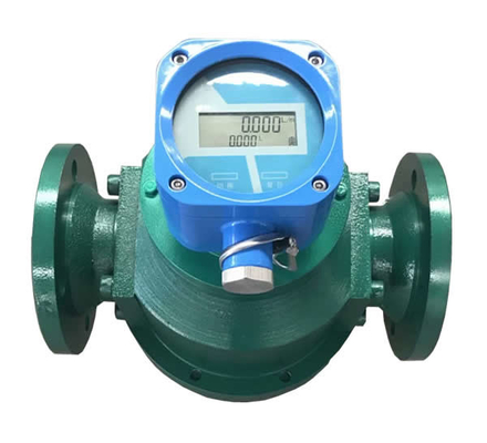 China Low cost 4-20mA LCD display 0.5% Mechanical Counter Oval Gear Flow Meter Diesel Fuel Heavy Oil Flowmeter supplier